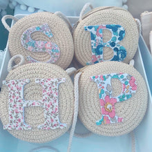 Load image into Gallery viewer, GIRLS BOW SUMMER HAT & INITIAL BAG (Liberty London fabric available)