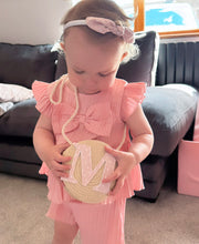 Load image into Gallery viewer, INITIAL BAG & BOW ALICE BAND BUNDLE - NEW XMAS & Liberty London fabric available