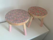 Load image into Gallery viewer, CHILDREN’S WOODEN STOOL (Liberty London fabric available)
