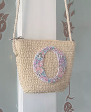 Load image into Gallery viewer, PERSONALISED INITIAL STRAW PURSE (LIBERTY LONDON FABRC AVAILABLE)