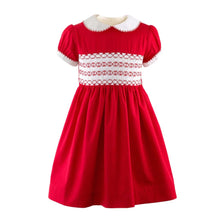 Load image into Gallery viewer, CLASSIC SMOCKED DRESS (red)
