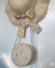 Load image into Gallery viewer, GIRLS BOW SUMMER HAT & INITIAL BAG (Liberty London fabric available)