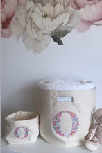 Load image into Gallery viewer, INITIAL FABRIC TOY/BLANKET STORAGE TUB