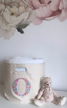 Load image into Gallery viewer, INITIAL FABRIC TOY/BLANKET STORAGE TUB