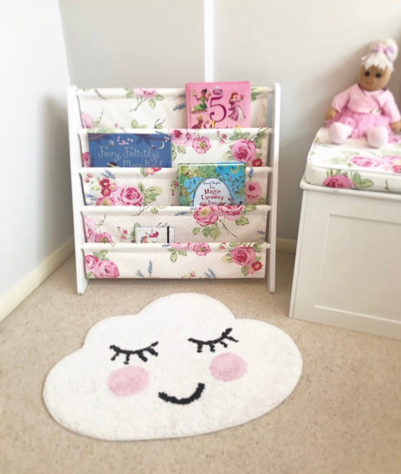 CHILDREN’S FABRIC SLING BOOKCASE - Choose from a range of fabrics.