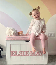 Load image into Gallery viewer, PERSONALISED TOY BOX  - PINK LETTERS
