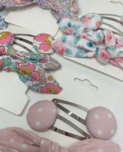 Load image into Gallery viewer, HAIR BOBBLE BOW &amp; CLIP SET (Liberty London fabric available)
