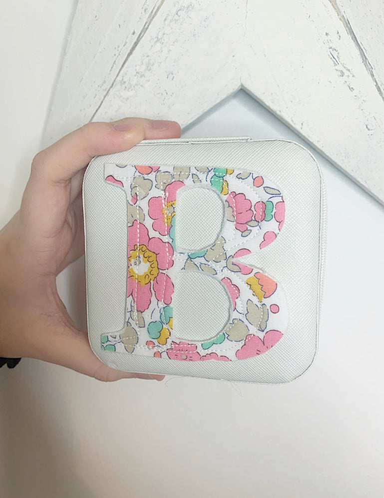 INITIAL JEWELLERY CASE (Liberty London fabric available)