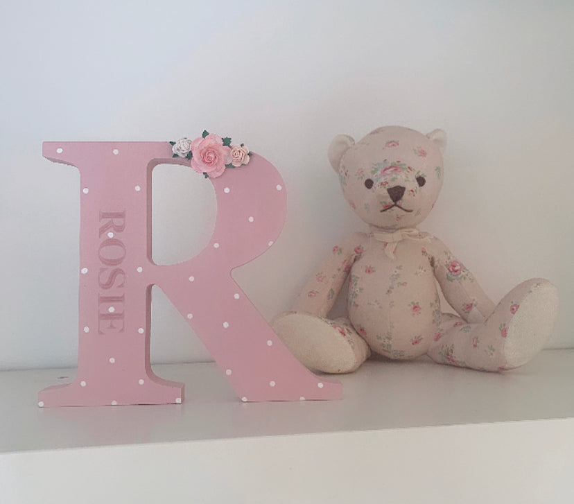 PERSONALISED ENGRAVED FREE-STANDING LETTER (two different sizes available)